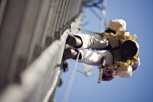 Tower Climber Ascending View